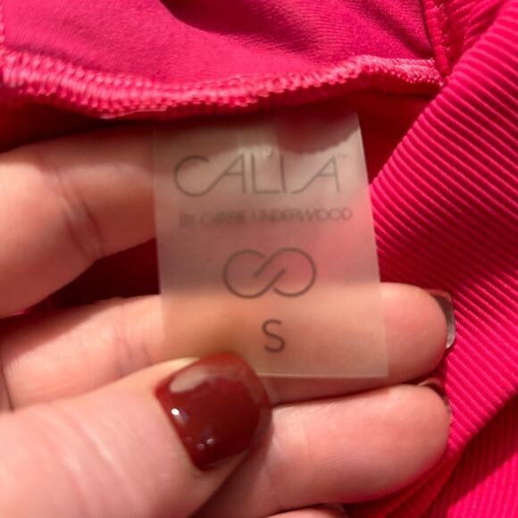 CALIA NWOT Women's Double Layer Ribbed LL Bra in Bursting Fushia Size Small - Picture 6 of 6